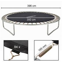 Arebos Tappeto da salto ø 350cm per trampolini ø 396cm 165 mm molle 84 occhielli