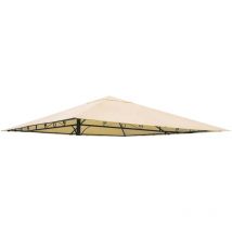 Telo top copertura di ricambio per gazebo Rodi 3x3 mt ecru' in poliestere impermeabile con airvent