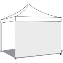 Telo laterale 2x2mt bianco impermeabile con finestra ricambio per gazebo richiudibile