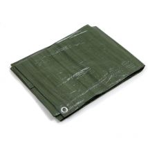 Telo occhiellato 85 gr verde blu impermeabile copritutto multiuso misura 6x8mt STI