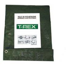 Telo occhiellato bordato con angoli rinforzati 200 gr. pesante - MT.6X8 - GR.200 al mq. - colore verde/blu