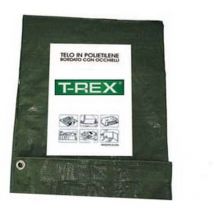 Telo occhiellato bordato con angoli rinforzati 85 gr. hobby - MT.6X8 - GR.85 al mq. - colore verde/blu
