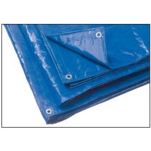 Telo occhiellato multiuso in polietilene col. blu mt. 6X10