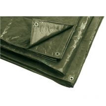 Telo occhiellato multiuso in polietilene col. verde (180 gr/mq) mt. 6X8