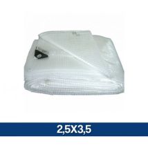 Telo retinato multiuso in pvc col. bianco mt. 2,5X3,5
