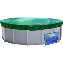 Telo solare per piscina ø 720 cm rotondo per piscine fino a 650 cm Telo copripiscina invernale estivo 200 g/m² verde nero