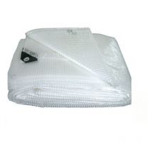 Telo telone multiuso retinato pvc con occhielli colore bianco lunghezza 3x5mt