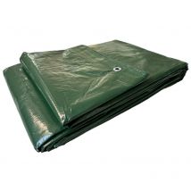 Telo Telone Occhiellato 3x2 mt Antistrappo Impermeabile colore Verde 110 gr./mq.