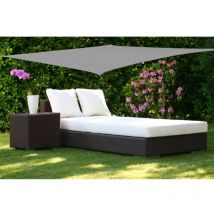 Telo vela ombra ombreggiante rettangolare rettangolo mt 6 x 3 copertura grigio