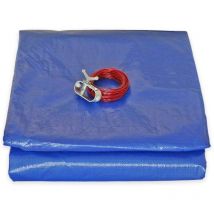 Copertura Piscina Rotonda diam. 4,20 m per piscina fuori terra diam. 3,6 m - TECPLAST 155PI - Telo di copertura per Piscina con Rete di drenaggio