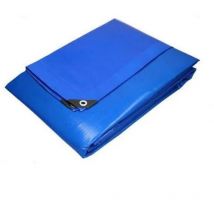 Telone occhiellato in polietilene 80 gr/mq bordato e rinforzato con occhielli antistrappo 5x6 mt telo di copertura protezione Blu 5x6 mt
