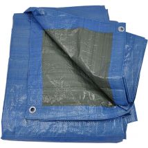 Telone occhiellato in polietilene 110 gr/mq bordato e rinforzato con occhielli antistrappo 3x2 mt telo di copertura protezione Blu 3x2 mt