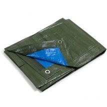 Telone occhiellato in polietilene 80 gr/mq bordato e rinforzato con occhielli antistrappo 8x10 mt telo di copertura protezione Blu 8x10 mt