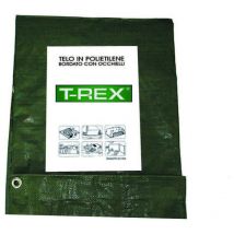 Telo occhiellato bordato con angoli rinforzati 100 gr. normale - mt.3x5 - gr.100 al mq. - colore verde/blu