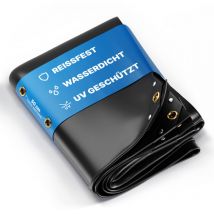 Telone Premium Nemaxx PLA45 400x500 cm - telo isolante, protettivo nero con occhielli, in pvc 450 g/m² - impermeabile, antistrappo, 20m²