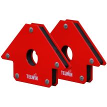 Telwin Set Di Posizionatori Magnetici Per Saldatura, 2 Pezzi, 23 Kg Trascinamento, 13 Kg Sollevamento