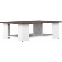 TemaHome 2082A2198X00 Table Basse Blanc Béton 89x31x67 cm