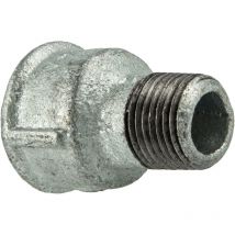 Temperguss-Gewindefitting verzinkt Reduziermuffe, IG x AG 3/4 x 1/2 Zoll, Typ 246, DVGW