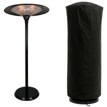 Stufa Elettrica saturno Fungo Riscaldante ad Infrarossi (3000W) dal Design Elegante Ideale per Esterno/Interno (Alluminio) - Tempo Style