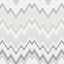 Tempo Zig-Zag Wallpaper Galerie Paste the Wall Blue Beige