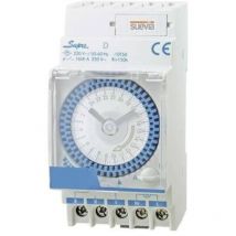 Suevia - Temporizzatore per guida din Tensione di funzionamento: 230 v/ac Supra d 1 scambio 16 a 250 v/ac Programma giorn