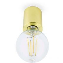 Faro – Ten Wandleuchte – Aluminium – Gold satiniert – 7 cm – 6 cm – E27 – Dimmbar – 20 W