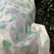 Ortoclima Decò, Velo Protettivo per Piante, Peso 30 g/m², 1,60x10 m Decorazioni di Foglie Verdi, Tessuto Non Tessuto Invernale, Bianco/Verde - Tenax