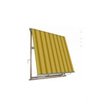 Verdelook - Tenda da sole 250 cm x 250 cm gialla e beige a caduta avvolgibile con braccetti per esterno