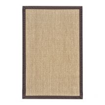 Tappeto Con Bordatura, Vinile Deblon in pvc Antiscivolo e Resistente., Marrone chiaro, 160 x 230cm - Marrone chiaro