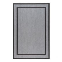 Tappeto Vinile Deblon in pvc Antiscivolo e Resistente, per interni ed esterni., Rettangoli grigi, 160 x 230cm - Rettangoli grigi