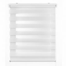 Tenda a Rullo Notte e Giorno Avvolgibile Con Doppio telo, Bianco, 100 x 180cm - Bianco