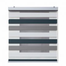 Tenda a Rullo Notte e Giorno Plus Con Finiture premium, Bianco-Tortora-Grafito, 60 x 250cm - Bianco-Tortora-Grafito