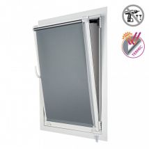 Tenda a Rullo Oscurante EasyFix, Fissaggio a Clip Senza Viti, Argento, 120 x 180cm - Argento