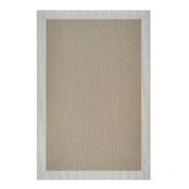 Tappeto Vinile Deblon in PVC Antiscivolo e Resistente, per interni ed esterni., Sabbia-Bianco, 120 x 180cm