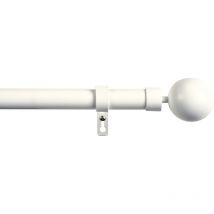 Bastone per tende, asta in metallo estensibile, Sfera bianca, 110 a 200cm - Sfera bianca