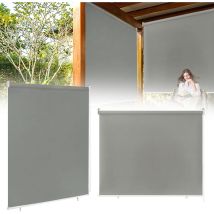 Tenda a rullo per esterni, Tenda verticale per balconi Tenda oscurante per privacy (140x240cm, grigio) Hengmei