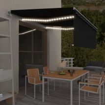Torana - Tenda Automatica Parasole Sensore Vento e led 4x3m Antracite