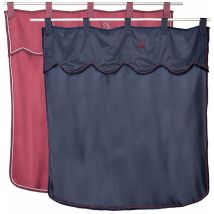 Tenda Da Box Copriporta In Nylon Lavabile Con Cinturini In Tessuto A Strappo: Cm 140 X 146(h), Bordeaux (05)