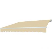 Megashopitalia - Tenda da Sole a Bracci Estensibili Fissaggio a Parete o Soffitto da Esterno Balcone Finestra Porta Impermeabile Beige - L250xP200 cm