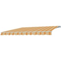 Megashopitalia - Tenda da Sole a Bracci Estensibili Fissaggio a Parete o Soffitto da Esterno Balcone Finestra Porta Impermeabile Giallo e Beige