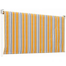 Tenda da Sole a Caduta 250x200 cm Tessuto in Poliestere Riga Gialla