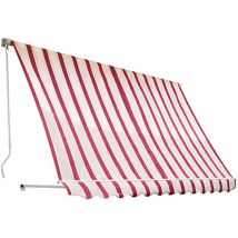 Tenda Da Sole A Caduta Senza Cassone Regolabile Nell'inclinazione Verde/bianco 4x3 Mt Fissabile Sia A Soffitto Che A Parete