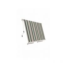 Tenda da sole a caduta con bracci l 300xH 245cm, poliestere 280 gr/m² riga verde Fredi Goly
