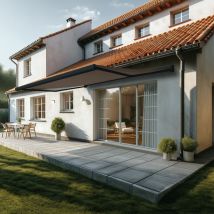 Intersun - Tenda da sole a cassonetto integrale soa 5,00x3,50 m (Manuale - Grigio antracite - Talpa)