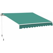 Miozzi - Tenda Da Sole Avvolgibile A Parete 3x2.5m Verde Scuro