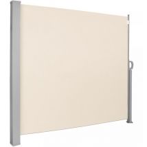 Jago Tenda da Sole Laterale - 500 x 160 cm, Anti uv, Frangivento, Frangivista, Privacy, Beige - Paravento Laterale, Rettratile, Avvolgibile, da