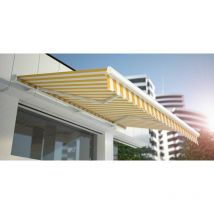 Tenda da sole per balconi con kit per il montaggio - Giallo/Beige