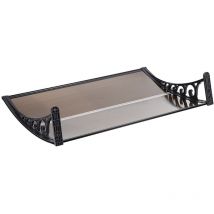 Haloyo Tende da sole per porte e finestre, tenda da sole per porta d'ingresso, tenda da sole 100 x 150 cm, marrone