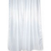 Rideau de douche 240x200 couleur solide blanc en polyester mod. blanca