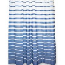 Metaform - Rideau de douche 120x200 rayée bleu et blanc en peva mod. amalfi